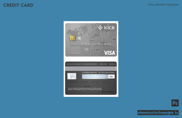 Kirgisistan KICB Bank Visa Classic Karte – Beispielvorschau